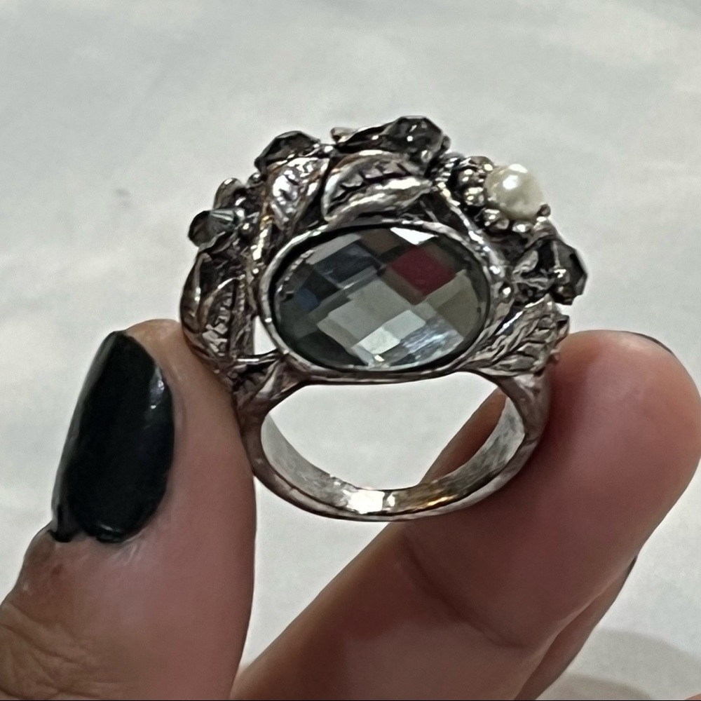 Statement crystal ring - Picture 3 of 4